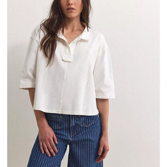 Free People Tops - NWT We the Free Denmark Polo- Clean Ivory-Size Small